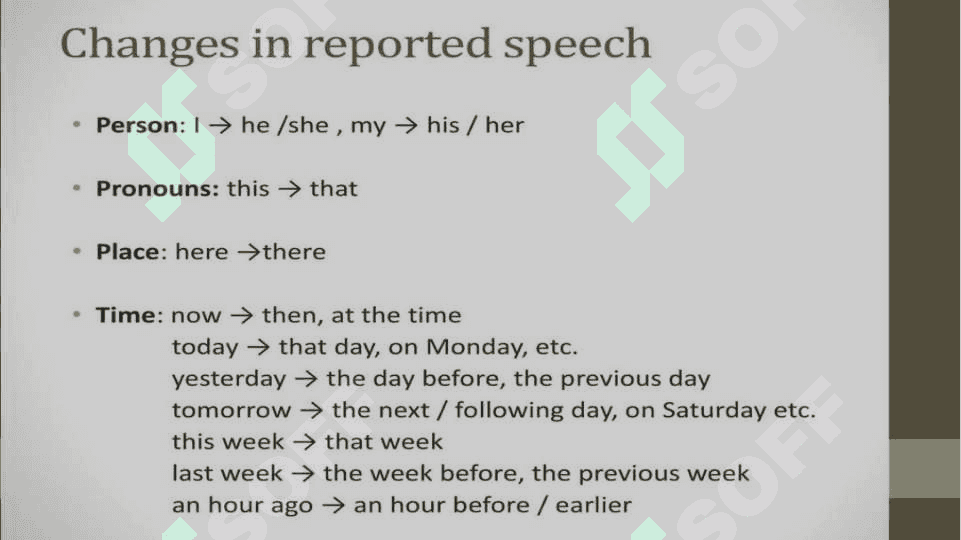 Reporting offers, suggestions, orders, intentions etc 3