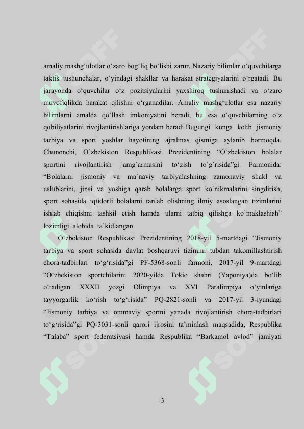 Futbol o‘yini taktikasini o‘rgatish 3
