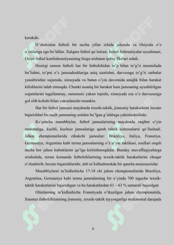 Futbol o‘yini taktikasini o‘rgatish 6