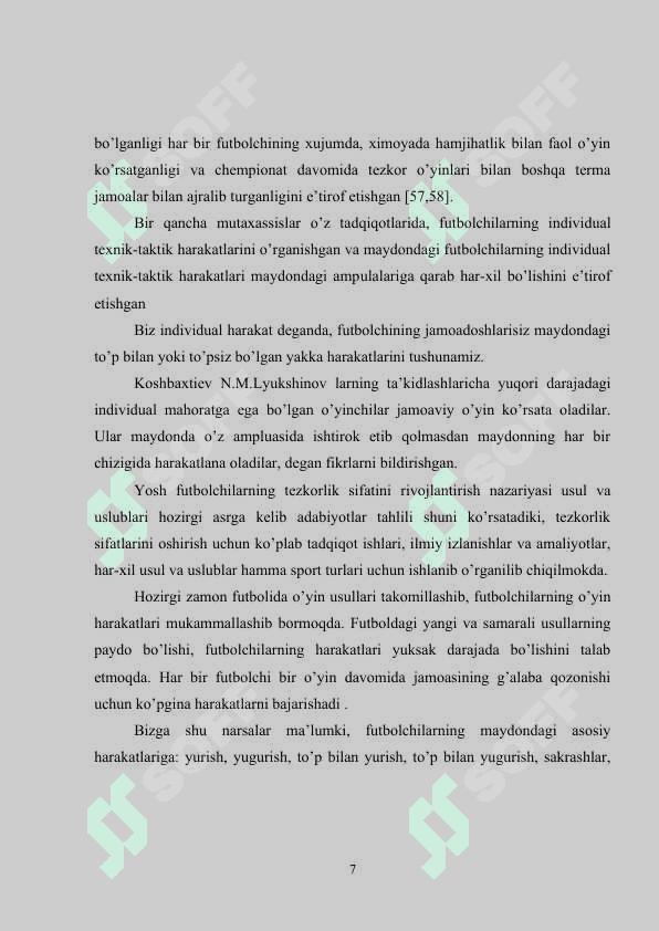 Futbol o‘yini taktikasini o‘rgatish 7