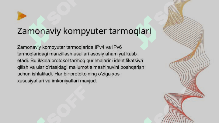Zamonaviy kompyuter tarmoqlari. Ipv4 va Ipv6 tarmoqlarida manzillash 2