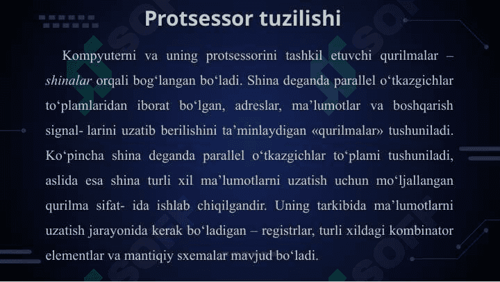 Protsessor tuzilishi 5