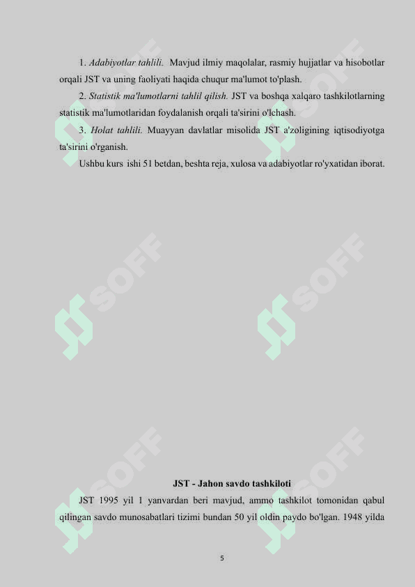 Jahon savdo tashkilotining global savdo tizimidagi roli 5