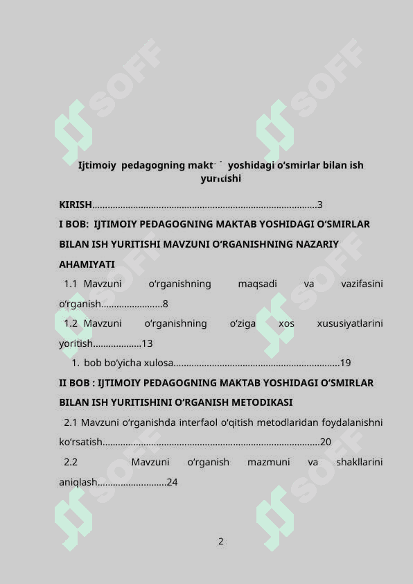 Ijtimoiy  pedagogning maktab yoshidagi o‘smirlar bilan ish yuritishi 2