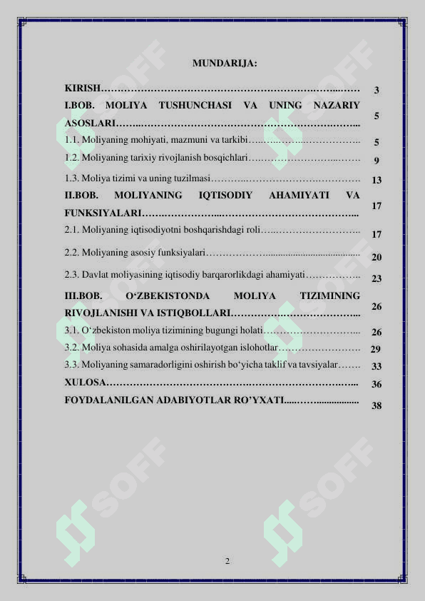 Moliyaning ahamiyati va vazifalari 2
