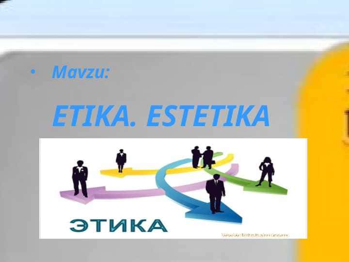 Etika va Estetika