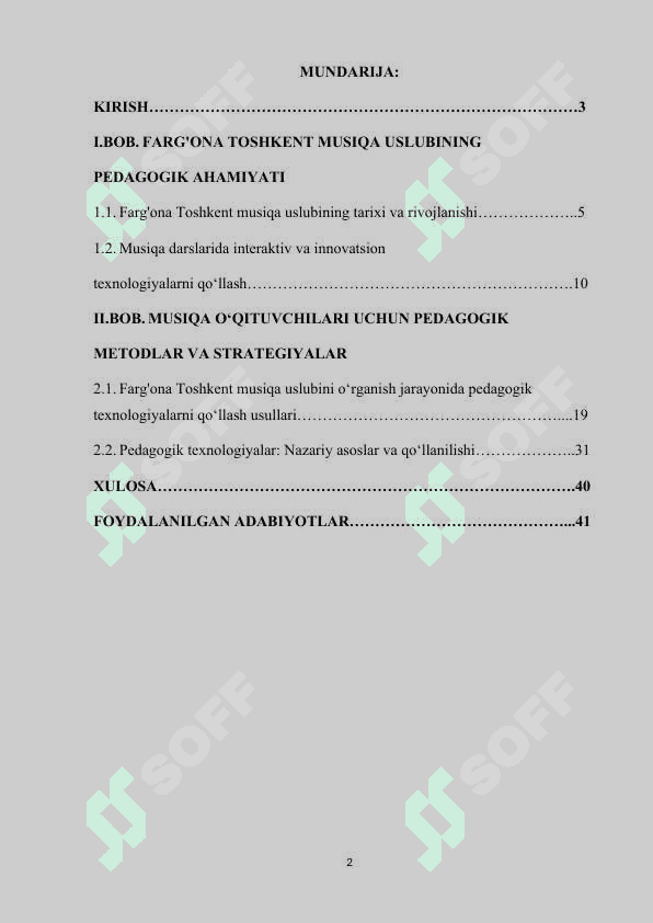 FARG'ONA TOSHKENT MUSIQA USLUBI MAVZUSIGA PEDAGOGIK TEXNOLOGIYALAR QO'LLASH 2