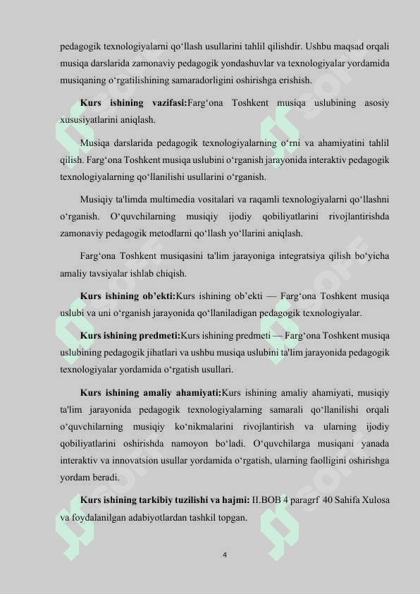 FARG'ONA TOSHKENT MUSIQA USLUBI MAVZUSIGA PEDAGOGIK TEXNOLOGIYALAR QO'LLASH 4