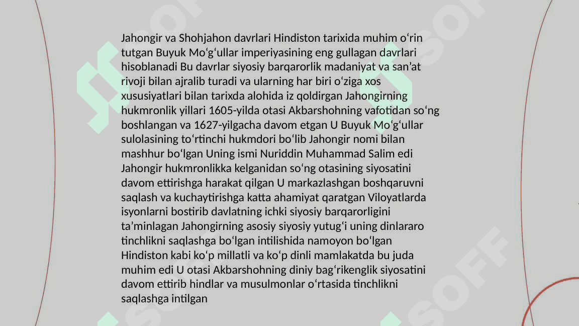XVI-XVII asrlar Hindiston: Boburiylar imperiyasining kengayishi 4
