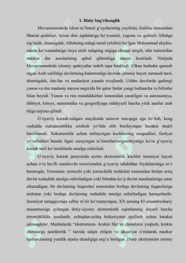 Xalq pedagogikasining ta’limiy-tarbiyaviy g‘oyalarini aks ettruvchi diniy ta’limotlar. 2