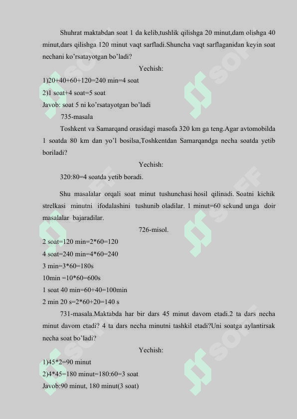 Boshlang’ich sinf matematika darslarida miqdorlarni o’rgatishda amaliy ishlarni tashkil etish metodlari. 5