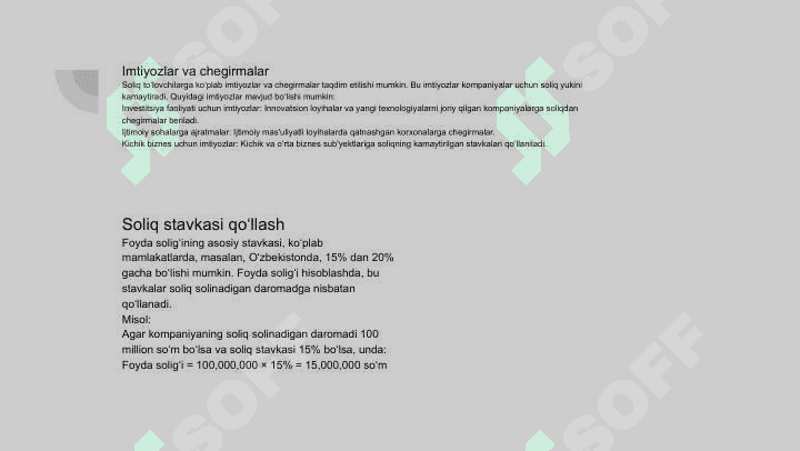 Foyda solig’ining soliq kodekisi bo’yicha shakillanish jarayoni 7