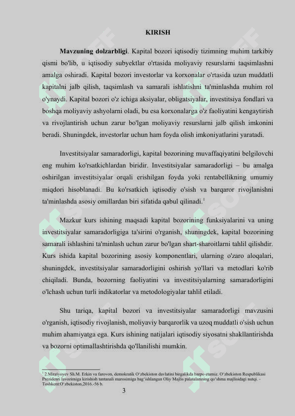 Kapital bozori va investitsiyalar samaradorligi 3