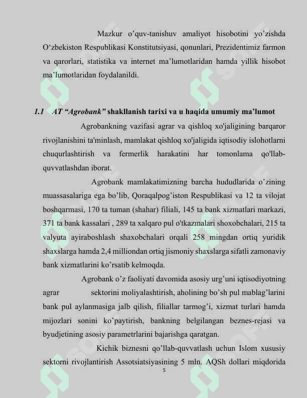 Agrobank amaliyot hisoboti 5