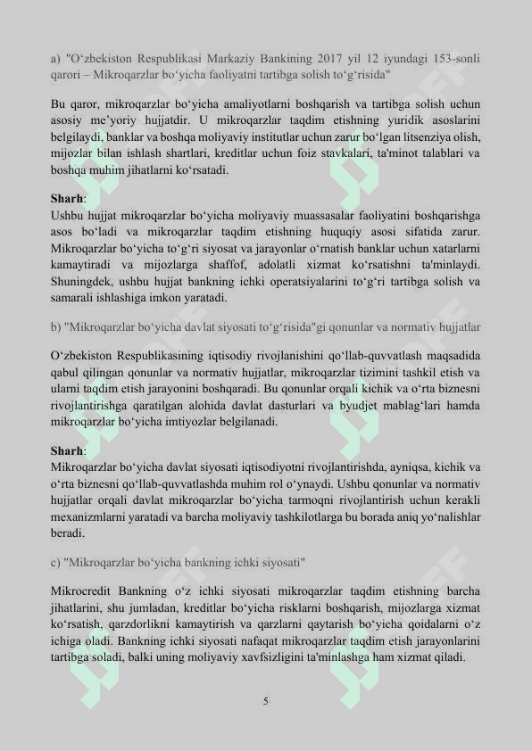 Bitiruv malakaviy amaliyot daftari. MIKROKREDIT BANK 5