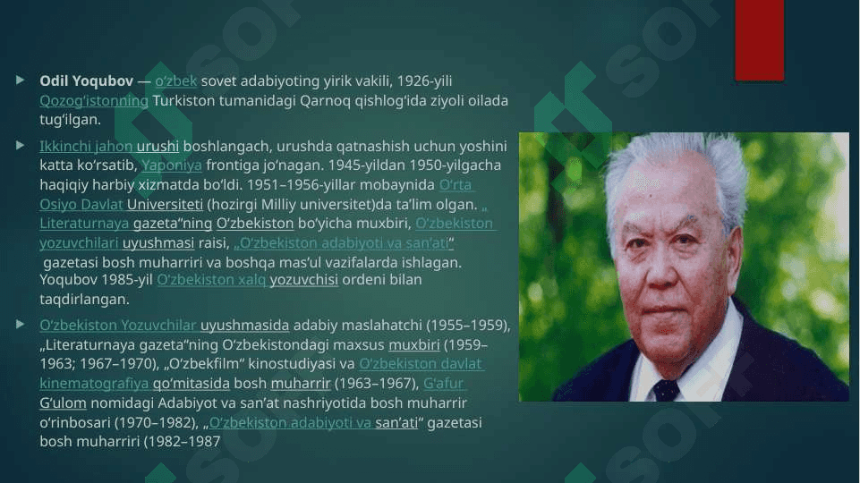"İzlayman" asari Odil Yoqubov 2
