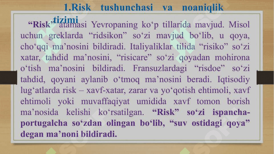 RISK VA DAROMADLILIK 3