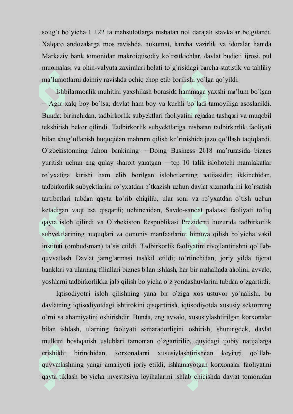 O`zbekiston Respublikasi Prezidenti Sh.M. Mirziyoyev tomonidan ijtimoiy - iqtisodiy islohotlarni yanada jadallashtirilishi 3
