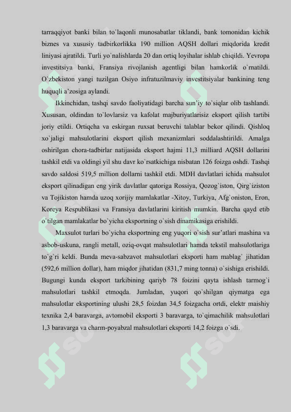 O`zbekiston Respublikasi Prezidenti Sh.M. Mirziyoyev tomonidan ijtimoiy - iqtisodiy islohotlarni yanada jadallashtirilishi 8