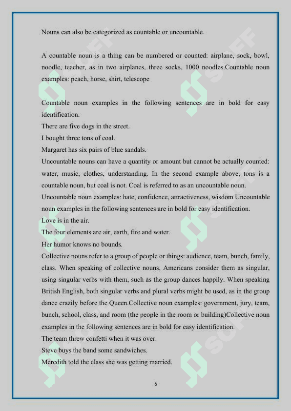the catiegories of noun (creative work) kurs ishi 6