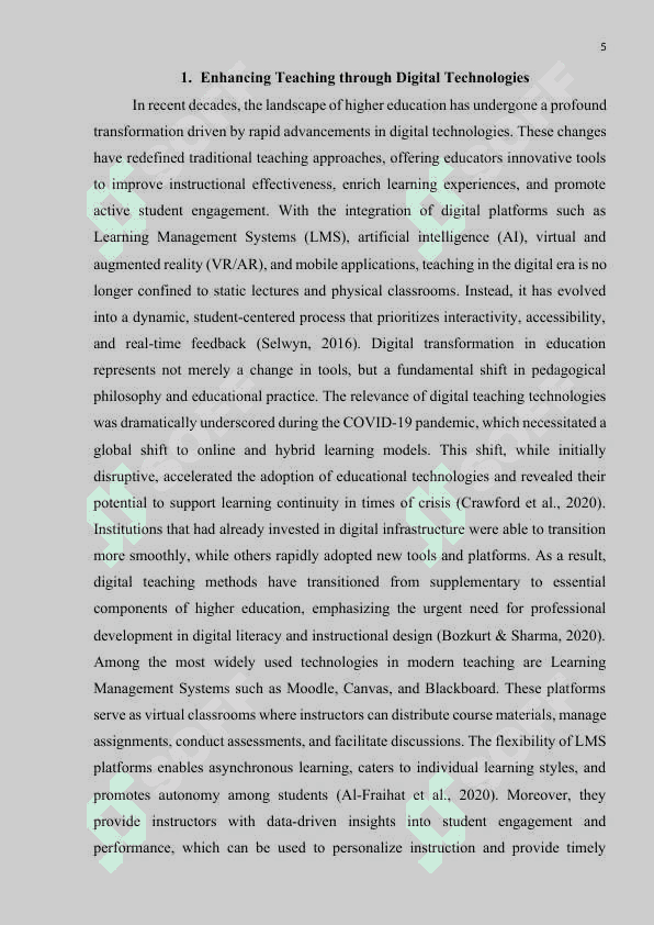 Digital Transformation in Higher Education Enhancing Teaching,Learning, and Institutional Quality 5