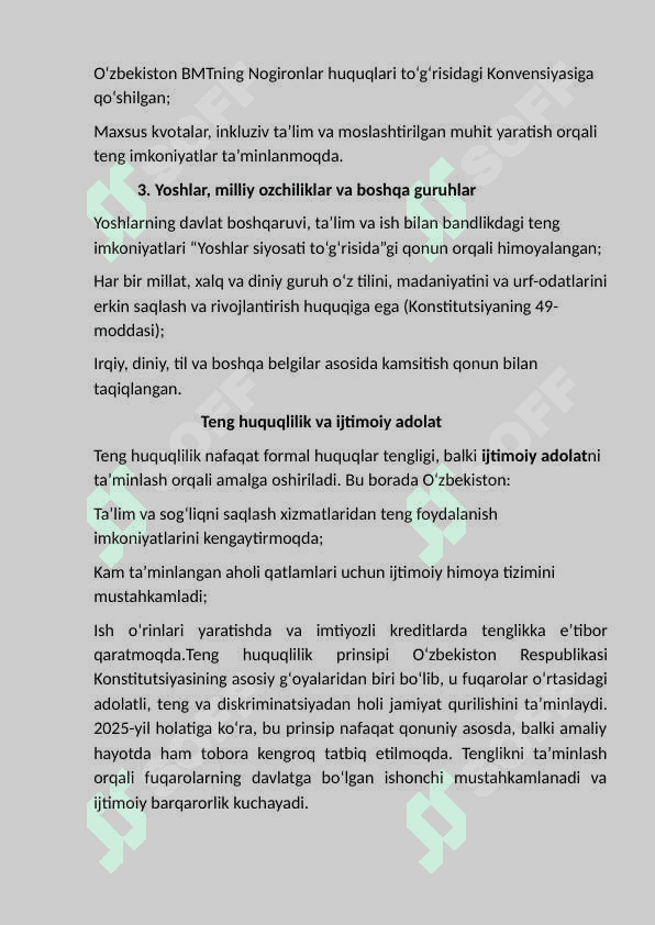 O‘zbekiston  Respublikasi Konstitutsiyasida   fuqarolik   va   teng  huquqlilik. 7