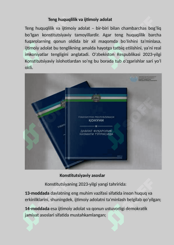 O‘zbekiston  Respublikasi Konstitutsiyasida   fuqarolik   va   teng  huquqlilik. 8