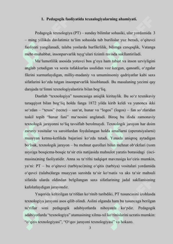 O‘QITUVCHI PЕDАGОGIK FАОLIYATIDА KОMPYUTЕR TЕХNОLОGIYALАRIDАN FОYDАLАNISH 3