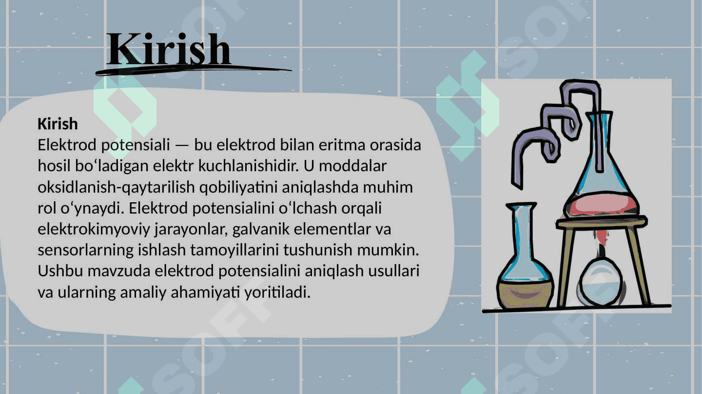 Elektrodlar potensialini aniqlash usullari. 4