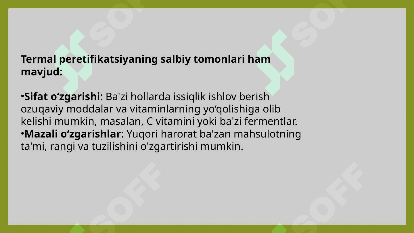 Yoğlarning peretfikatsiyasi va xususiyatlari 8