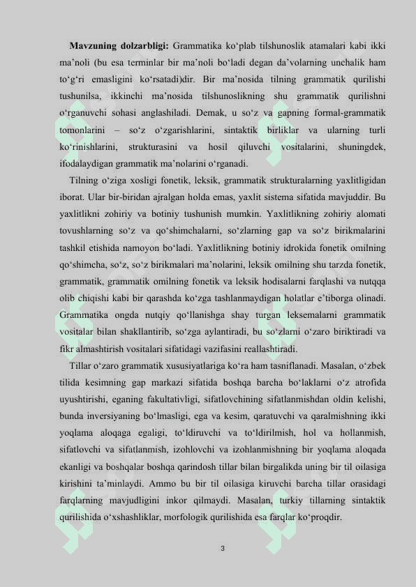 Morfemika. So'zning morfem tarkibiga doir nazariy qarashlar taxlili 3