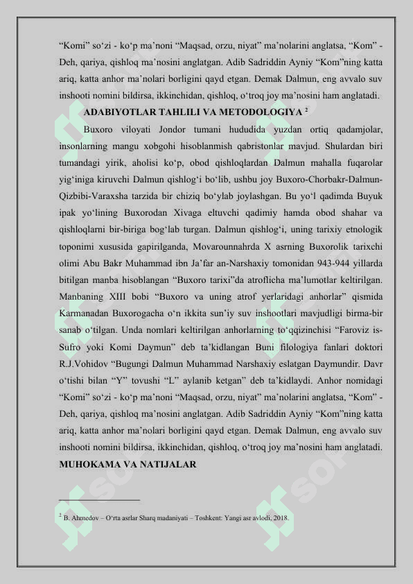 O‘zbekistondagi ilk o‘rta asrlarga oid muqaddas qadamjolar mavzusiga (maqola) loyihasini tayyorlash. 3