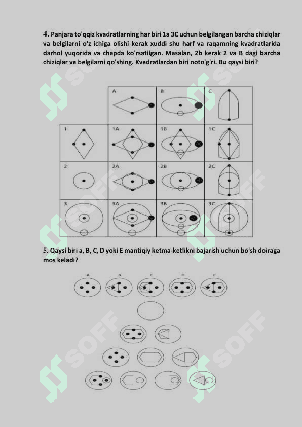 IQ test. Argos namunasida. 3