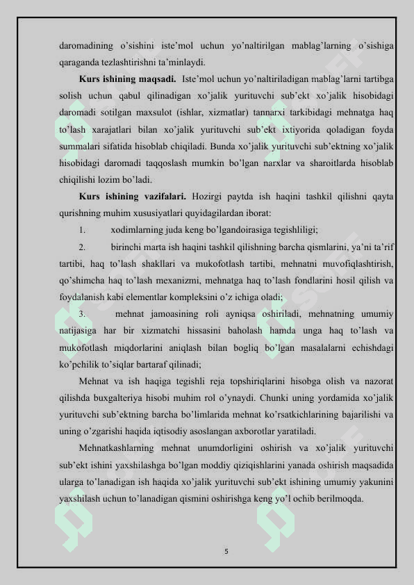 MEHNAT HAQINI HISOBLASH VA TO‘LASHNI HUJJATLASHTIRISH 5