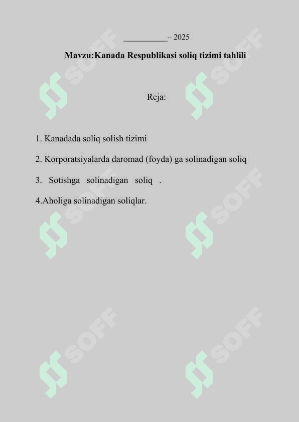 Kаnаdа Respublikasi sоliq tizimi tahlili 2