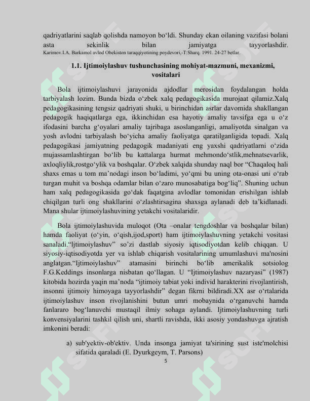 MAKTABGACHA TARBIYA MUASSASALARIDA BOLALARNING IJTIMOIY ADABTATSIYASI 5
