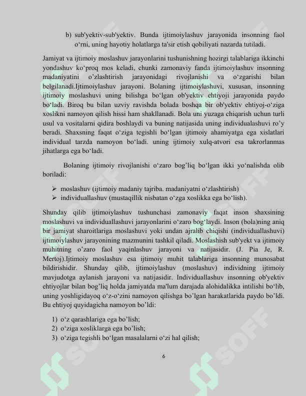 MAKTABGACHA TARBIYA MUASSASALARIDA BOLALARNING IJTIMOIY ADABTATSIYASI 6