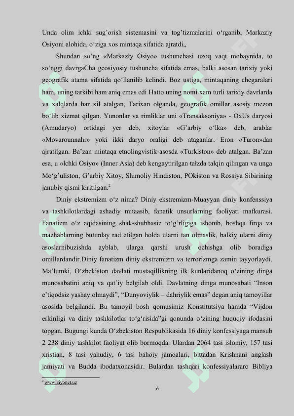 Markaziy Osiyoda xavfsizlik masalalari (terrorizm giyohvandlik va odam savdosiga qarshi kurashda Oʻzbekiston Respublikasining faoliyati) 6