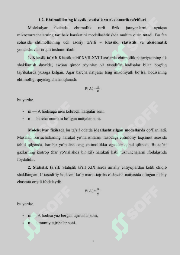 Ehtimollik. Taqsimot funksiyasi. 8