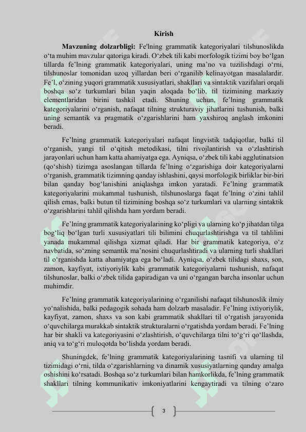 Fe'lning grammatik kategoriyasi 3