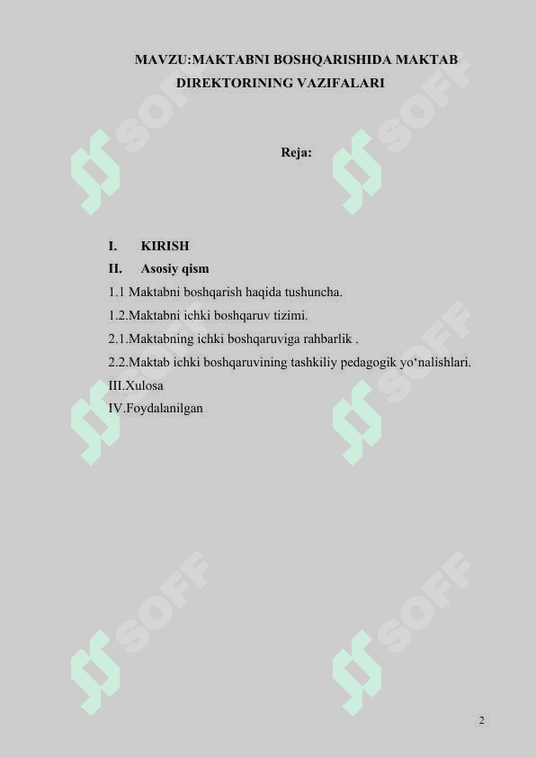 MAKTABNI BOSHQARISHIDA MAKTAB DIREKTORINING VAZIFALARI 2