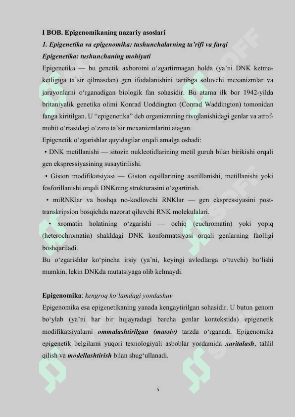 Epigenomika kurs ishi 5