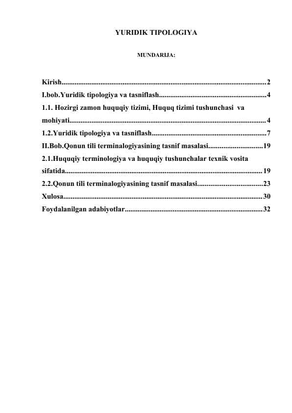 YURIDIK TIPOLOGIYA 1
