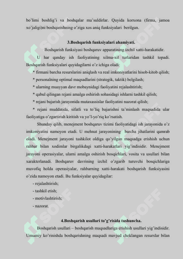 Menejmentning asosiy tamoyillari, funksiyalari va usullari 8