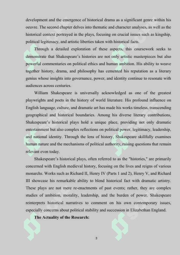 Shakespeare's Historical Plays. 3