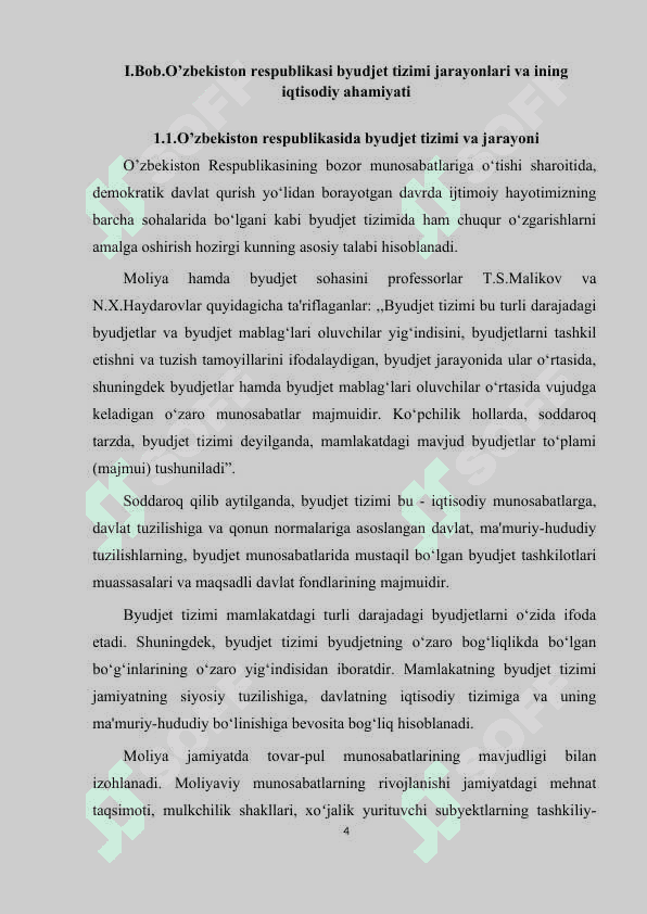 O'zbekiston respublika byudjet tizimida respublika byudjeti o'rni va  ahamiyati 4