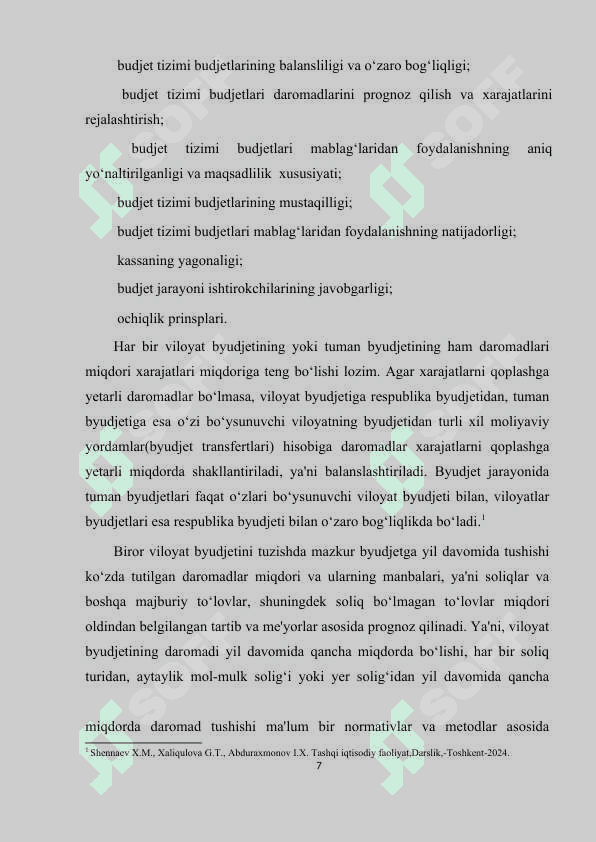 O'zbekiston respublika byudjet tizimida respublika byudjeti o'rni va  ahamiyati 7