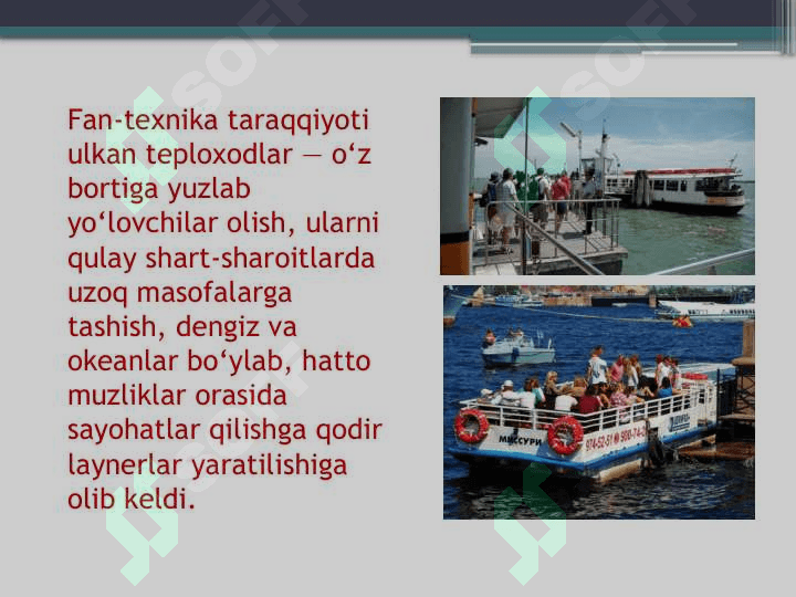 Suv transporti vositalari 3