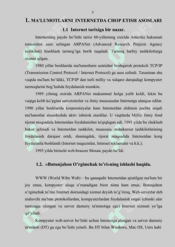 Web sahifa yaratish 5