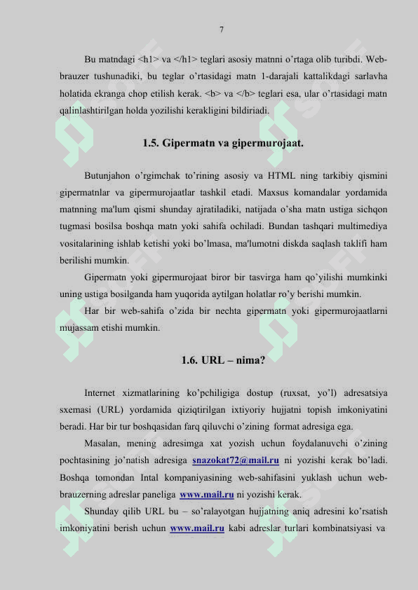 Web sahifa yaratish 7